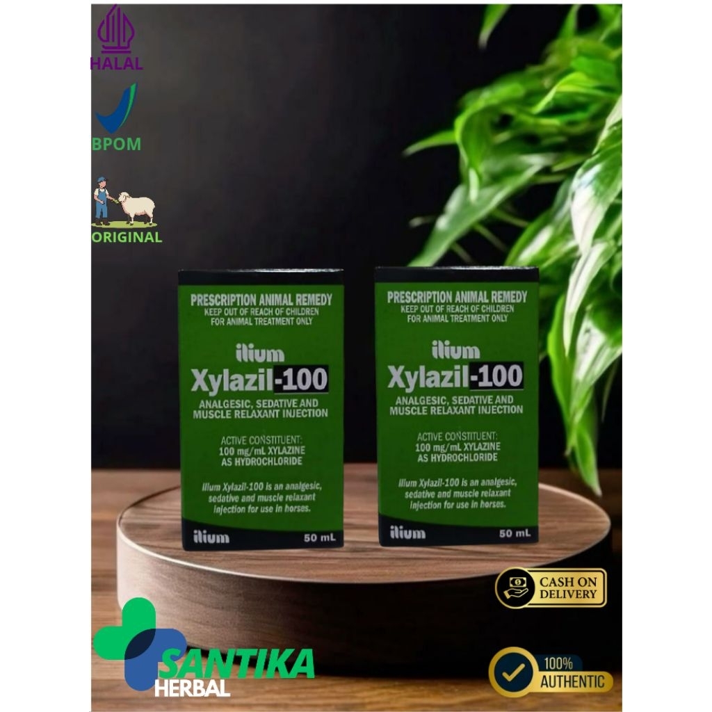 Xylazil-100 obat injeksi anestesi, analgesik, dan pelemas otot khusus untuk hewan (biasanya kuda dan