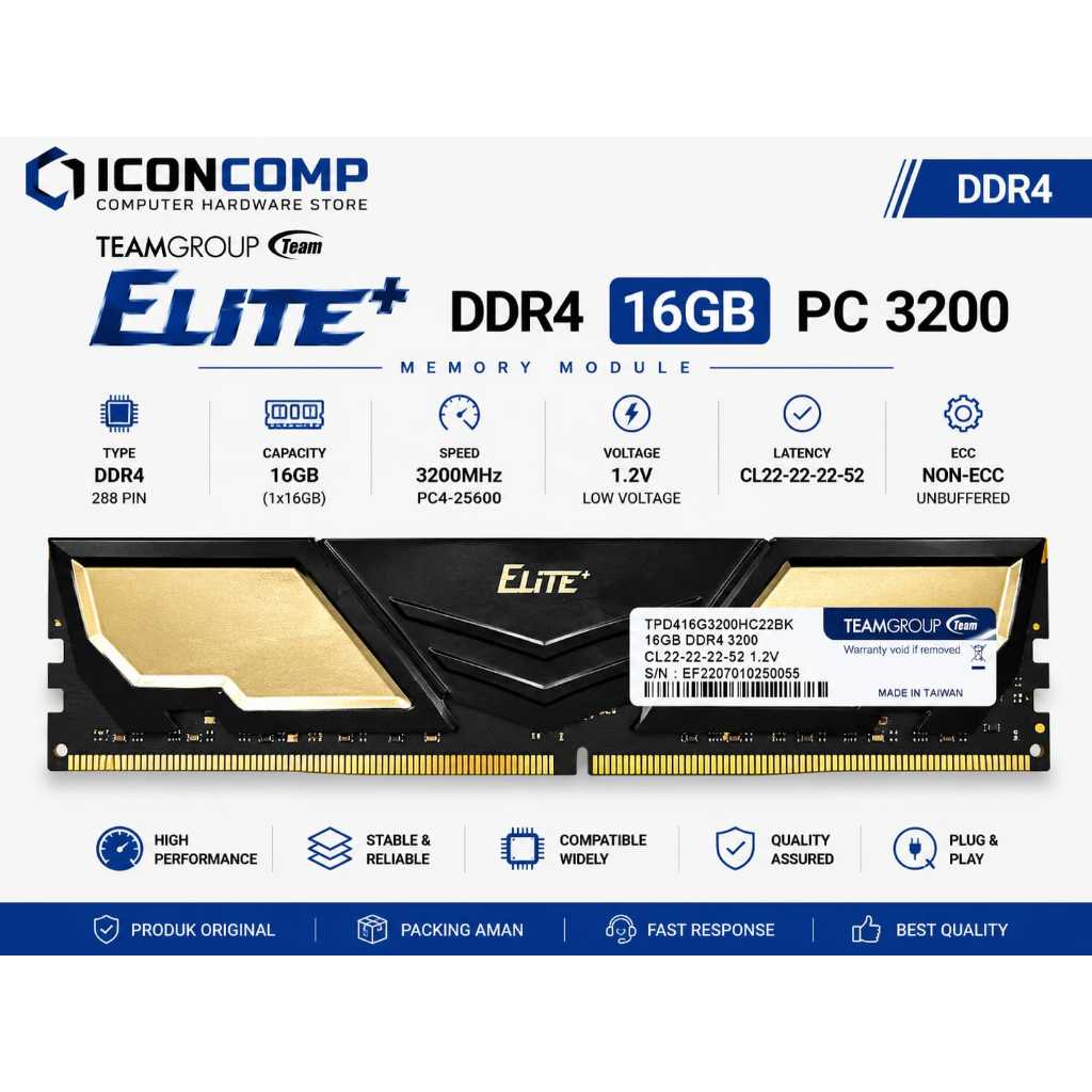 DDR4 16GB TEAM ELITE PC 3200