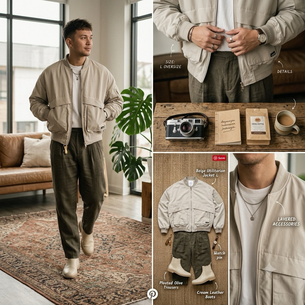 bomber casual utility jacket code graphy super cakep banget