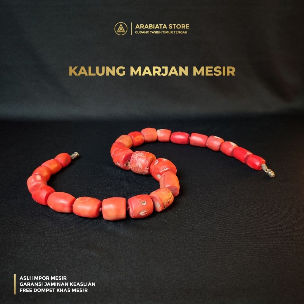 Kalung Batu Marjan Impor Mesir