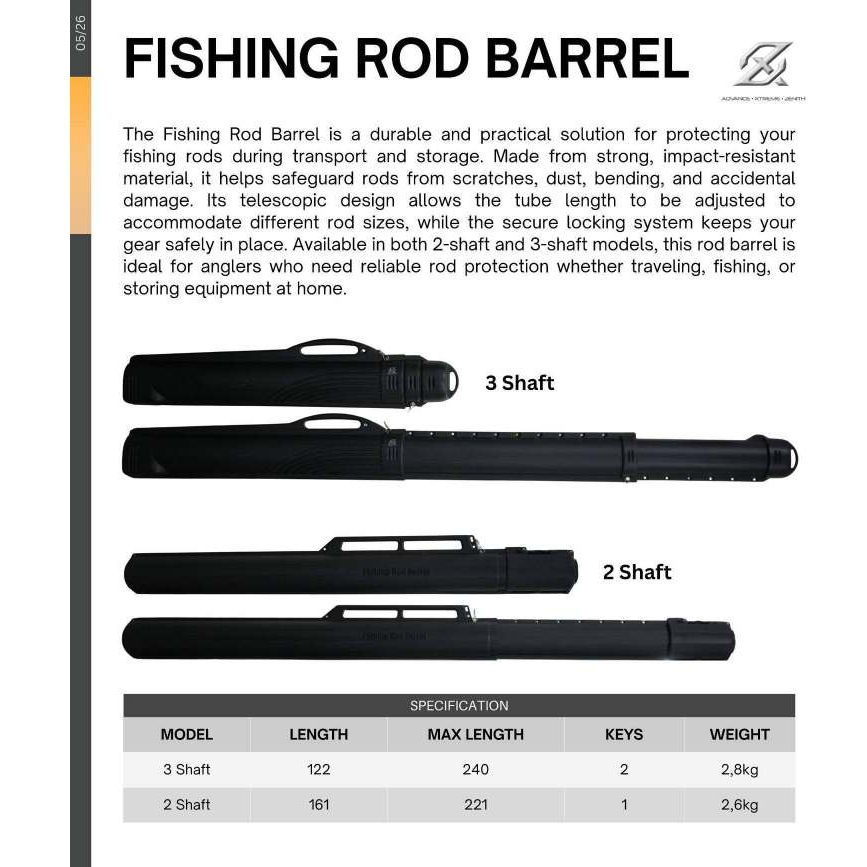AXZ FISHING ROD BARREL TELESCOPIC DESIGN