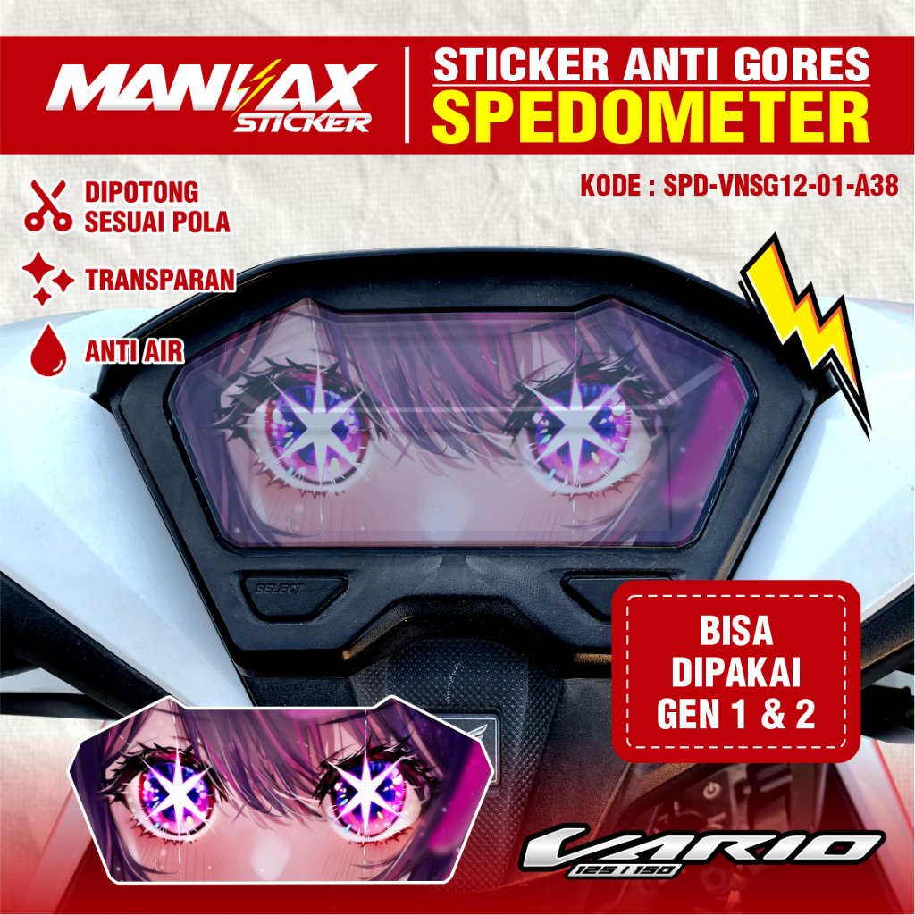 STIKER ANTI GORES  SPEEDOMETER TRANSPARAN UV MOTOR VARIO LED NEW 125 150 BISA DIPAKAI GEN 1 & 2 DESA