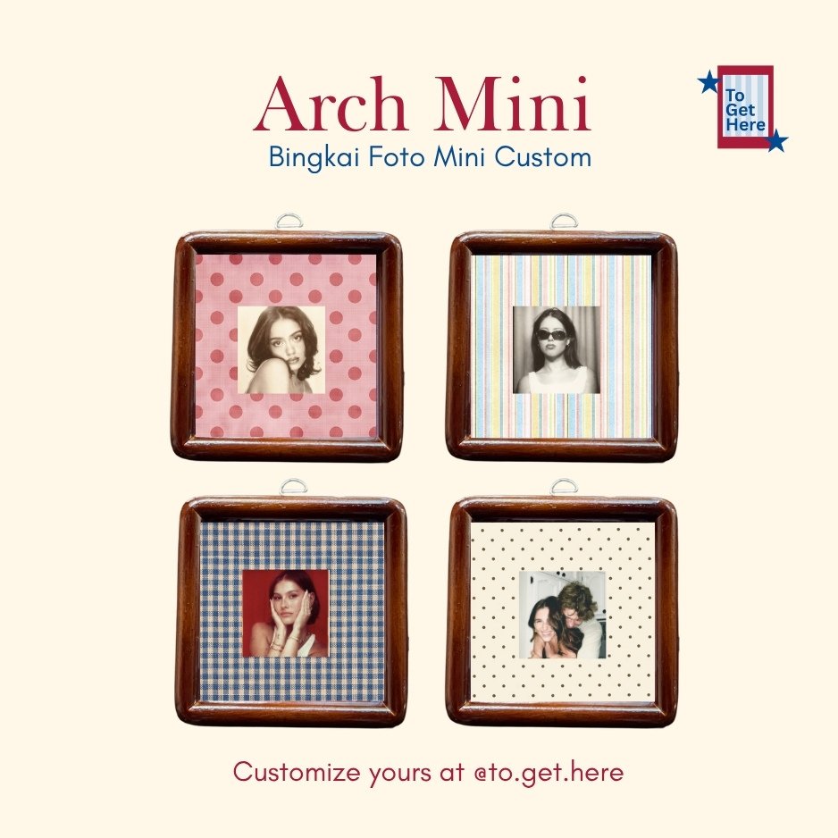 BINGKAI FOTO CUSTOM ARCH by To.Get.Here - Mini Frame rounded/ bingkai lengkung untuk kado atau pajan