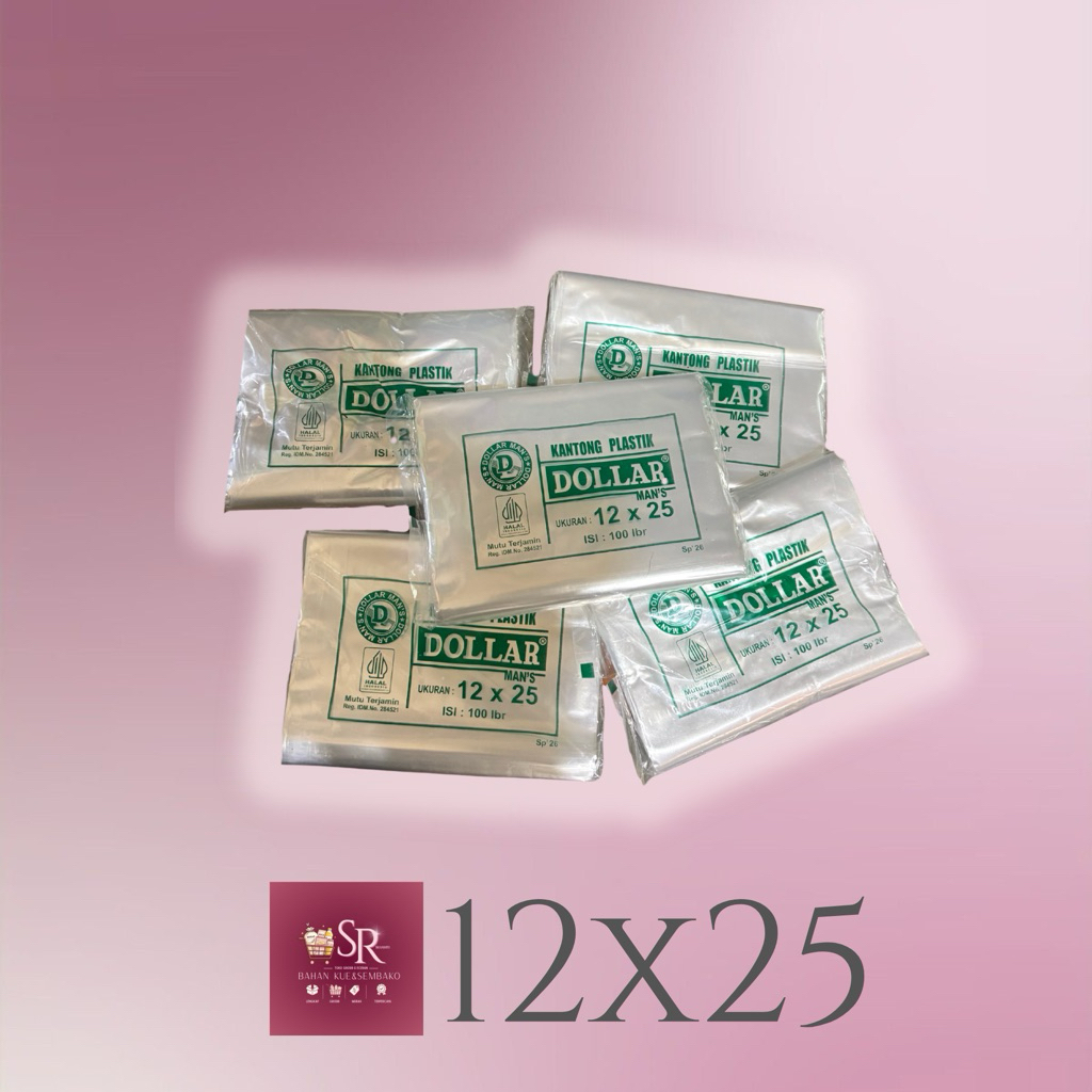 KANTONG PLASTIK DOLLAR 12X25