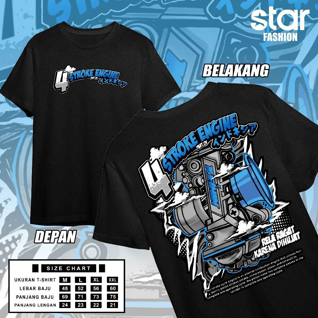 Kaos 4 Stroke Engine Rela Ragat Karena Dihujat Baju Distro Racing 4 Tak Four Stroke 4Stroke