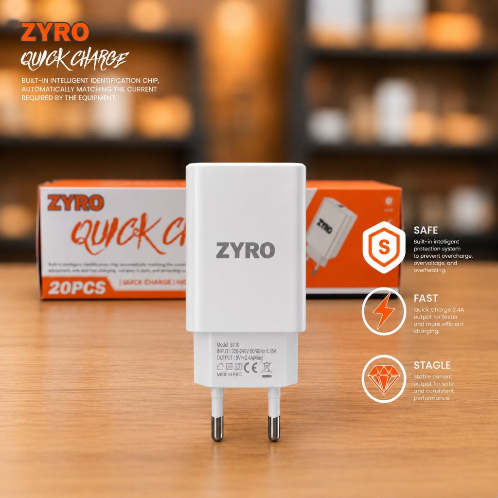 CHARGER / ADAPTOR 1 USB 2.4A CAHRGER HP / ADAPTOR CCTV