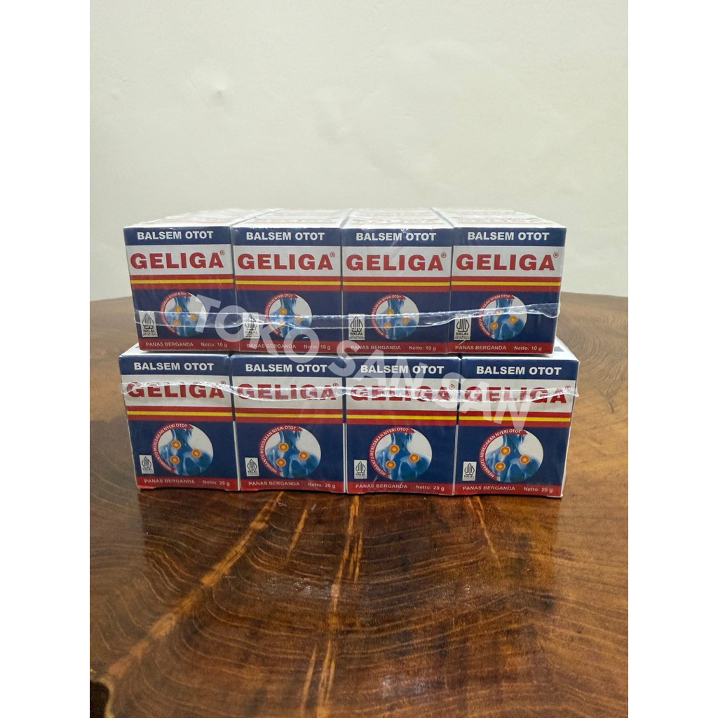 Balsem Otot Geliga 10g & 20g - Lusin, Balsem Otot Geliga
