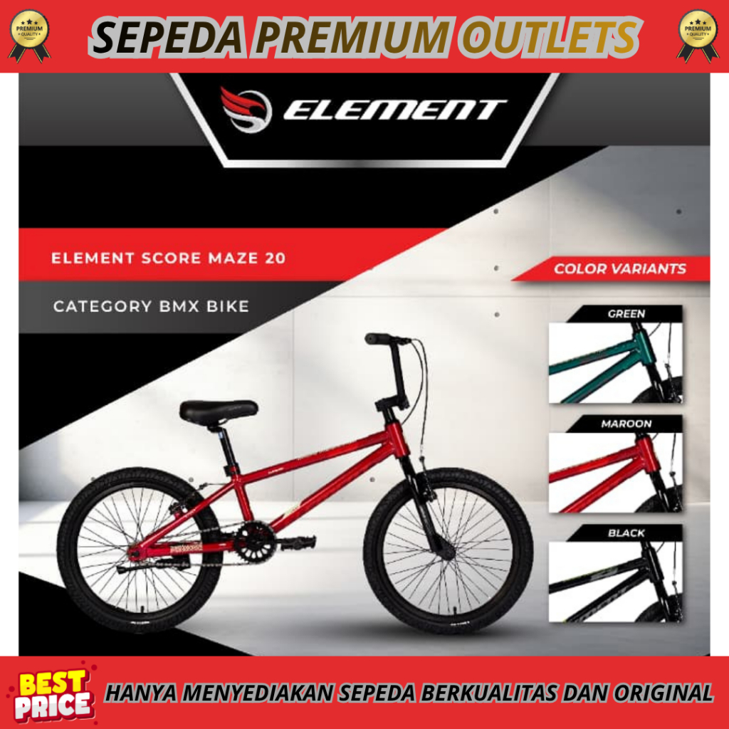 Sepeda Anak BMX 20 Inch ELEMENT SCORE MAZE Frame Alloy