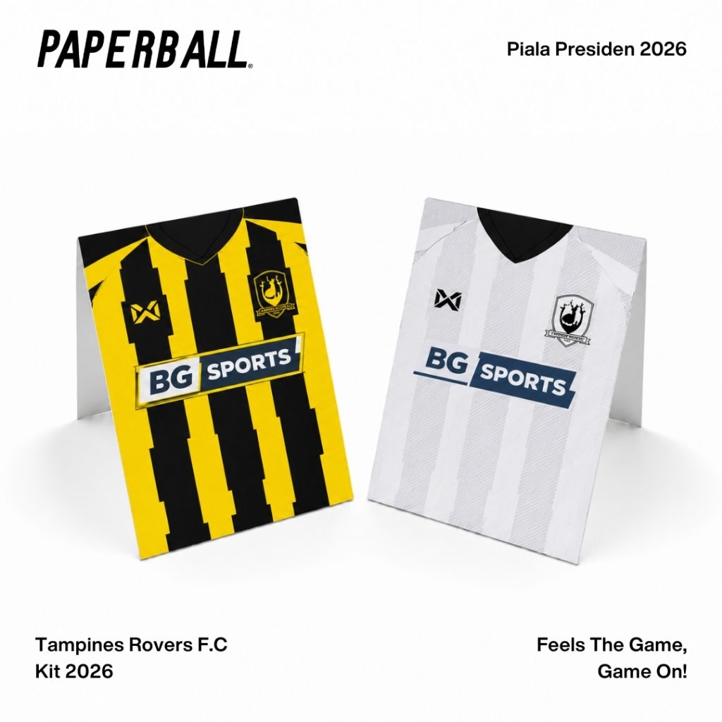 Tampines Rovers F.C Piala Presiden Pre Season 2026 Paperball Sepak Bola Kertas