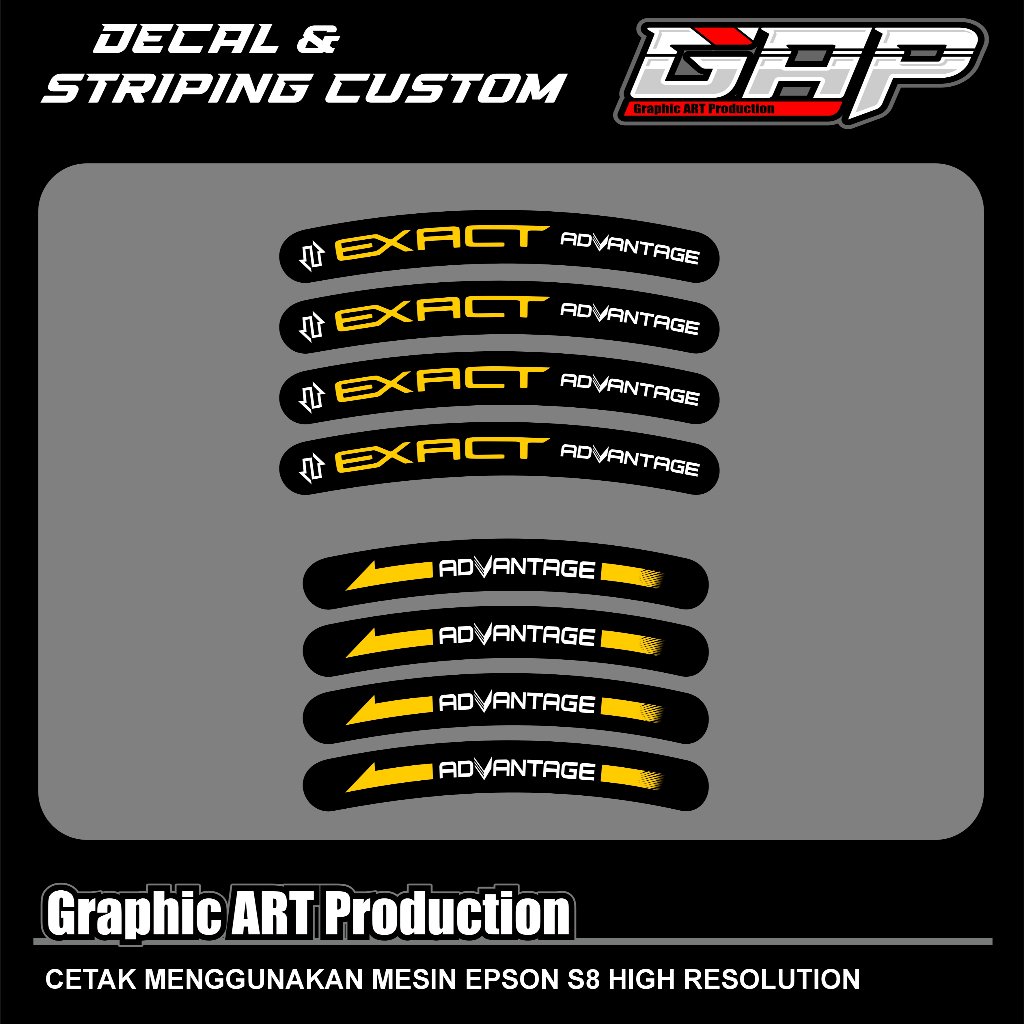 STICKER VELG EXACT Advanced