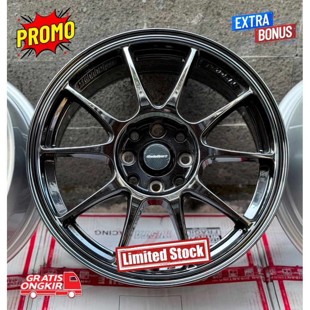Velg termurah wedssport tc105N R16 black chrome (4pcs)