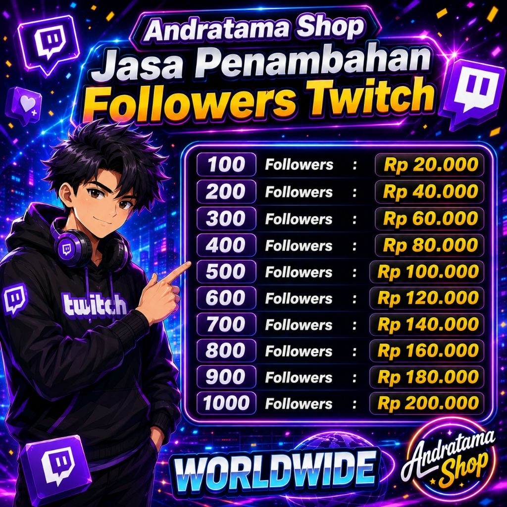 Jasa Penambahan Followers Twitch | Followers Twitch Murah & Proses Cepat | Boost Followers Twitch Am