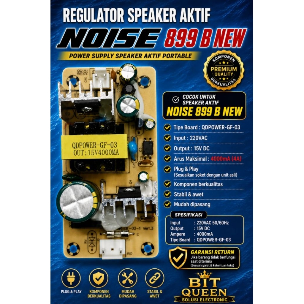 power suplai regulator aktif speaker noise 899B NEW 15 inch asatron Hollywood 15 inch