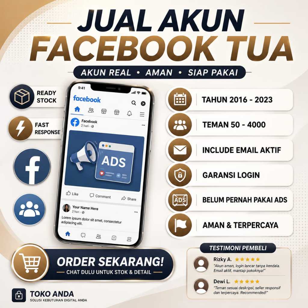 AKUN FACEBOOK TUA  -  INCLUDE EMAIL AKTIF BERGARANSI