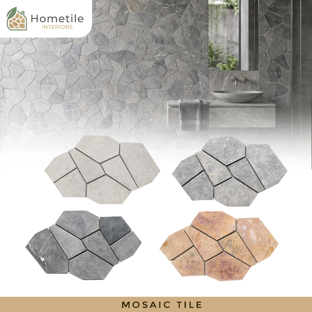 Keramik lantai dinding Backplash Kamar Mandi Dapur Wall Decorration Mozaik Mosaic Batu Alam Tile Sto