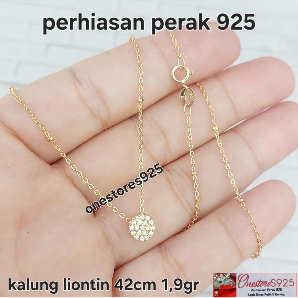 KALUNG ANAK PEREMPUAN JEDAR PERAK LAPIS EMAS