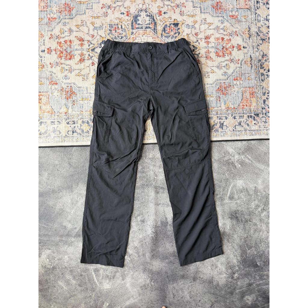 Hangten Celana Joger XL Hitam Training Panjang Balon Parasut Outdoor Gym Lari Olahraga Trackpant