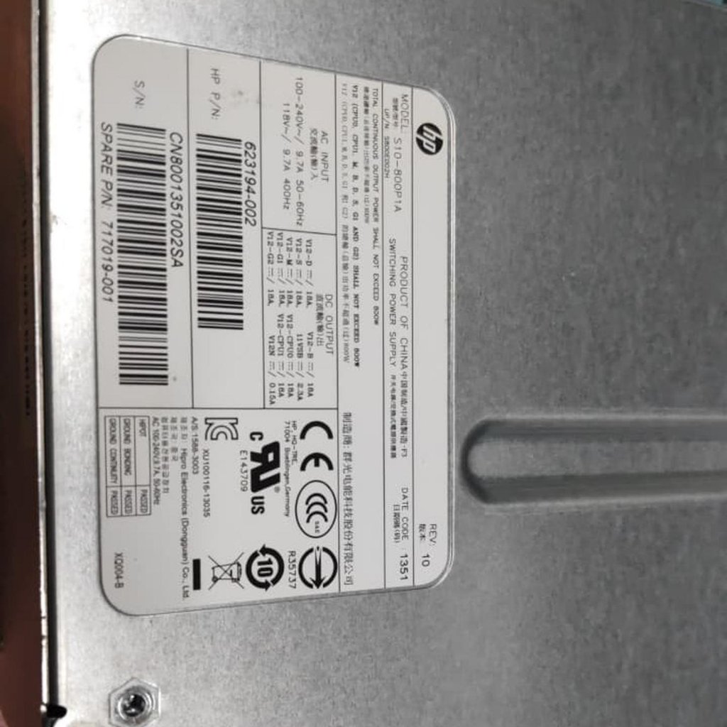 POWER SUPPLY HP Z620 WORKSTATION 800WATT ( BERGARANSI )