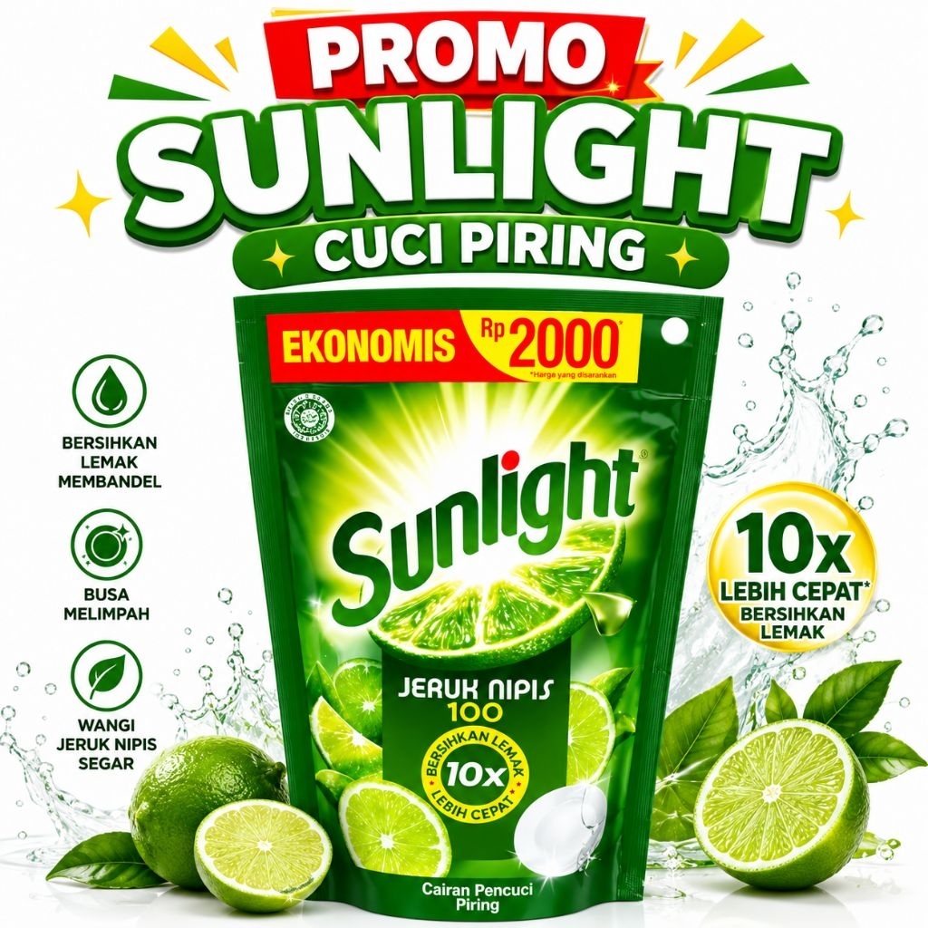 Sunlight 90ML | Sunlight Sabun Cuci Piring 90ML