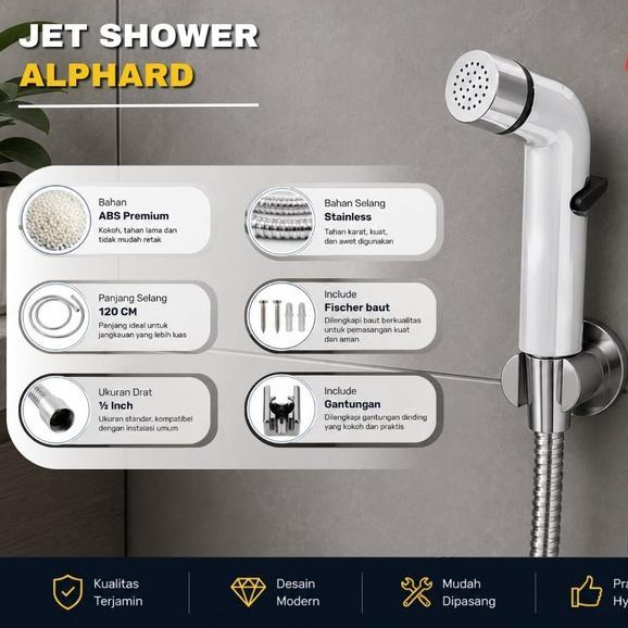 Toto - Jet Shower Closet Bidet Toilet Jet Washer Tanpa Pencet Semprotan Toilet Bidet Shower Kepala