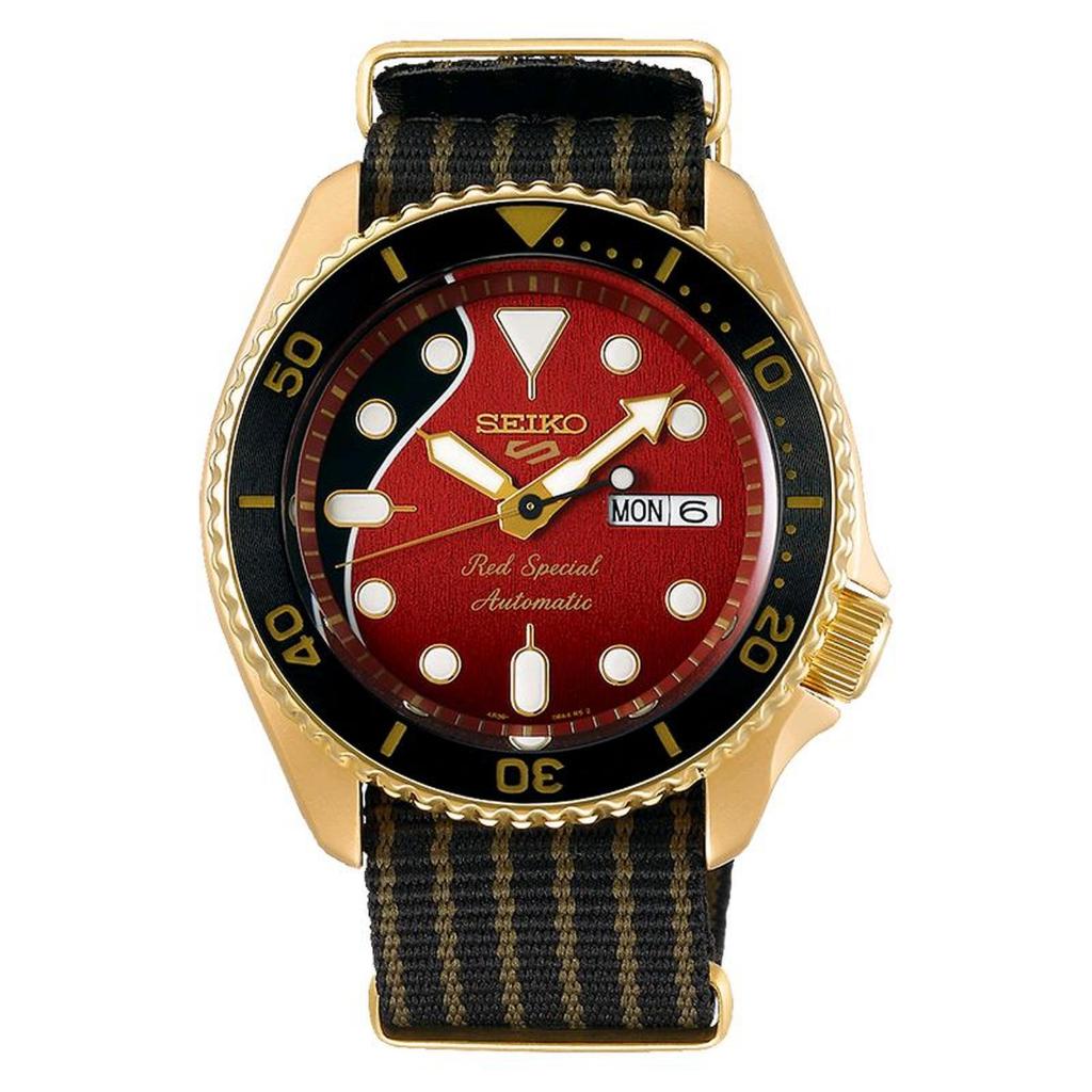 Seiko 5 Sports SRPH80K1 Brian May Automatic Red Special Dial Nylon Strap LIMITED EDITION