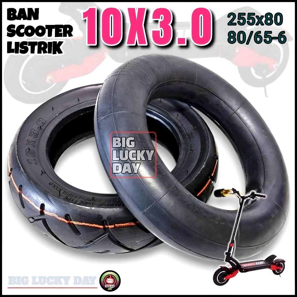 BAN LUAR BAN DALAM SKUTER LISTRIK 10X3.0 INCI ELEKTRIK SCOOTER TIRE TUBE TYPE BAN SEPEDA LISTRIK 10 