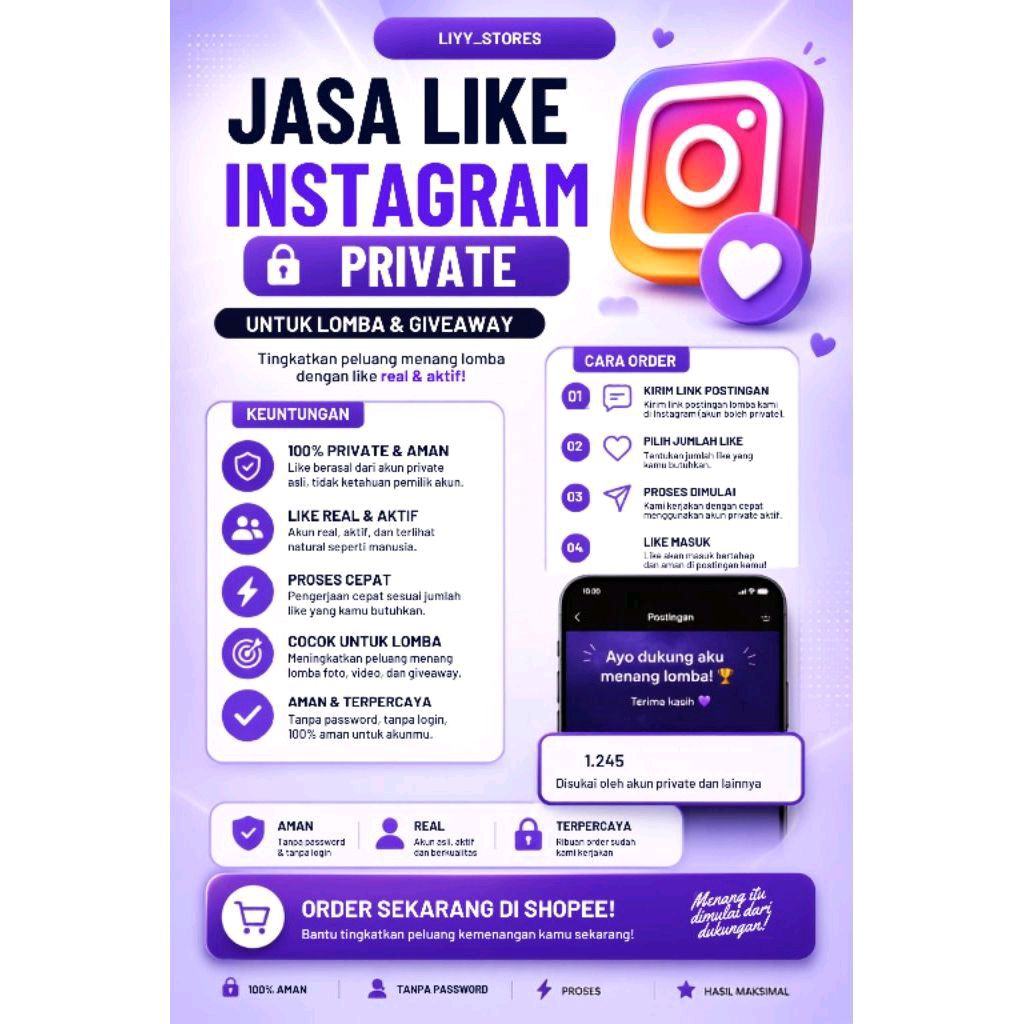 jasa like Instagram,tiktok private real human
