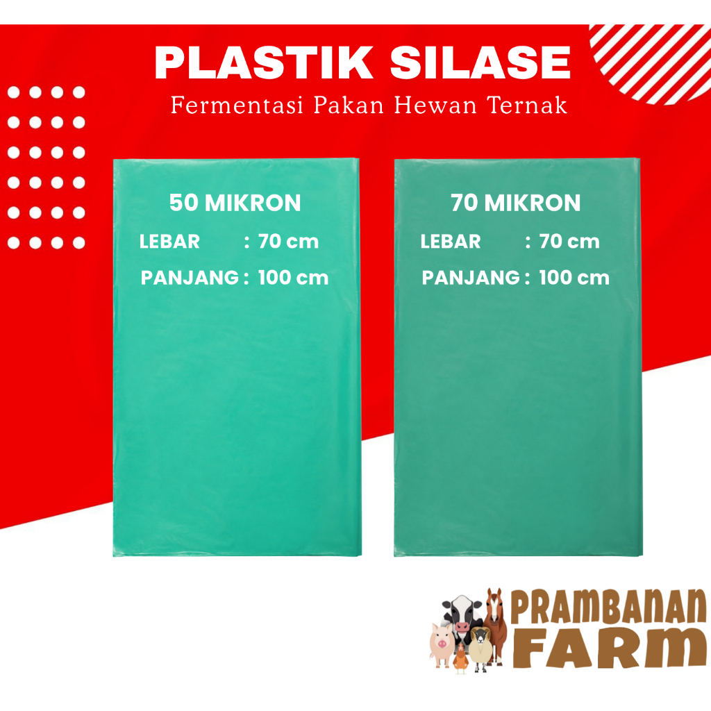 Plastik Silase Fermentasi Pakan Ternak Kambing Domba Sapi dll