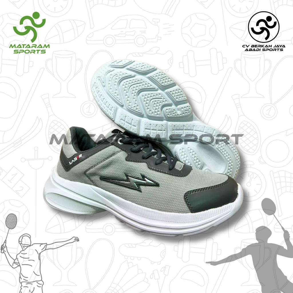Sepatu Laser Lexus Abu Silver Sneaker Sepatu Casual