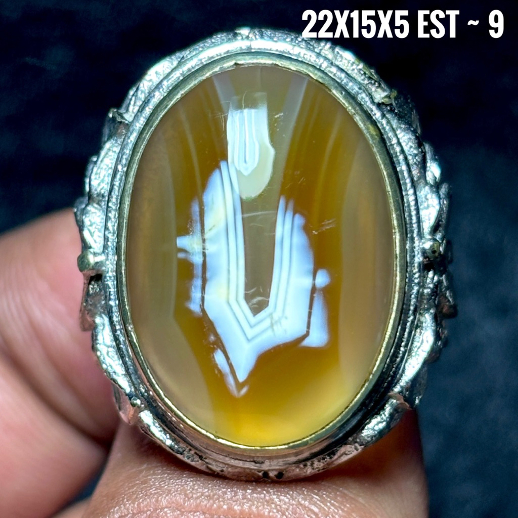 NATURAL BATU AKIK MOTIF LAM ALIF