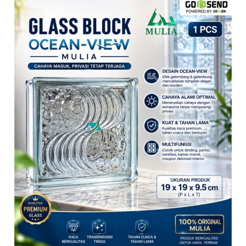 Glassblok Mulia Magna Ocean View / OCEAN Glassblock Glass Block Mulia