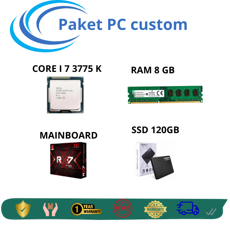 Paket Mainboard komputer core i7,RAM8,SSD120 CUSTOM REQUEST