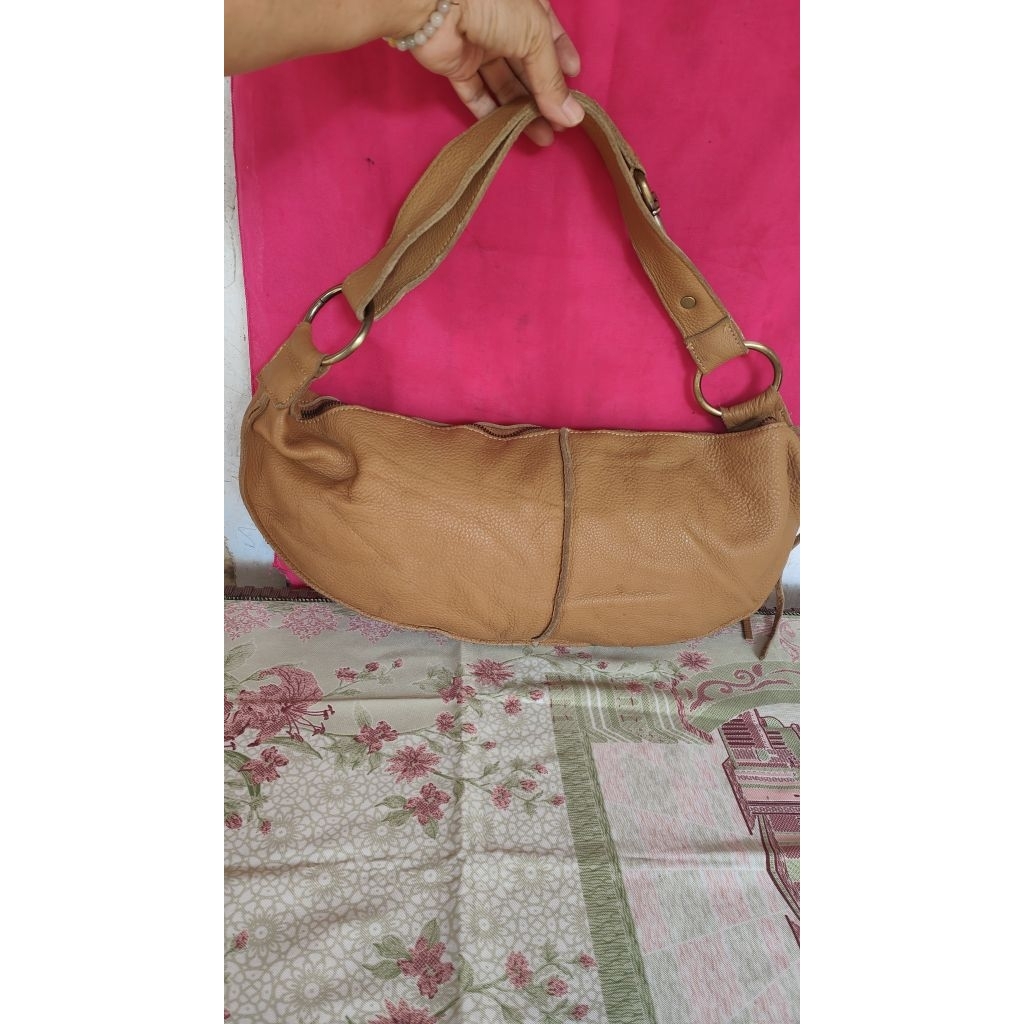 tas bahu vintage warna coklat
