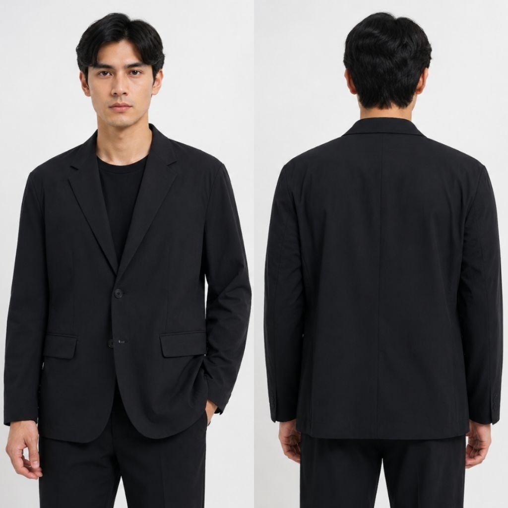 MASSIMO DUTTI BLAZER HITAM BARU ASLI ORIGINAL