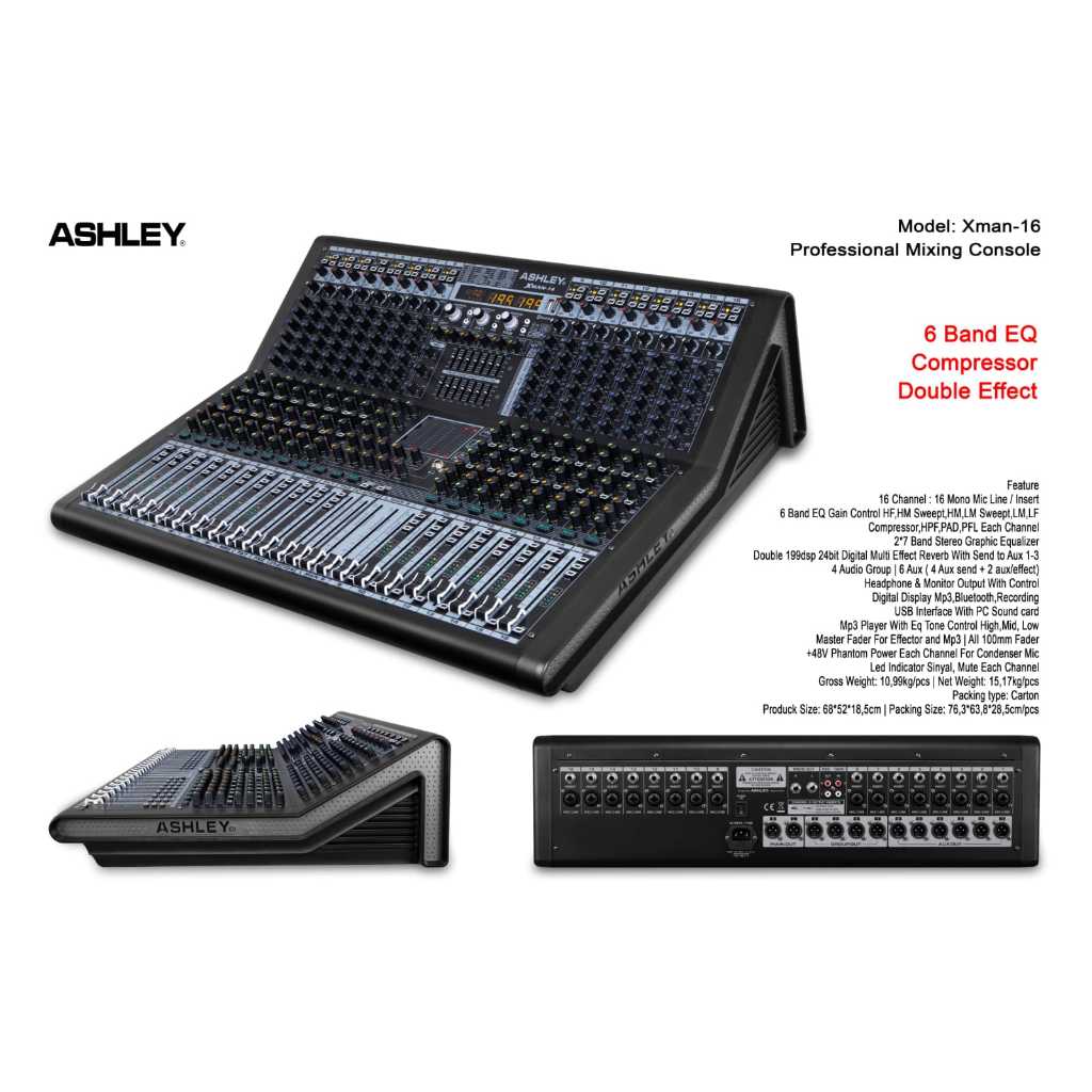 MIXER AUDIO ASHLEY XMAN16 XMAN 16 NEW MODEL