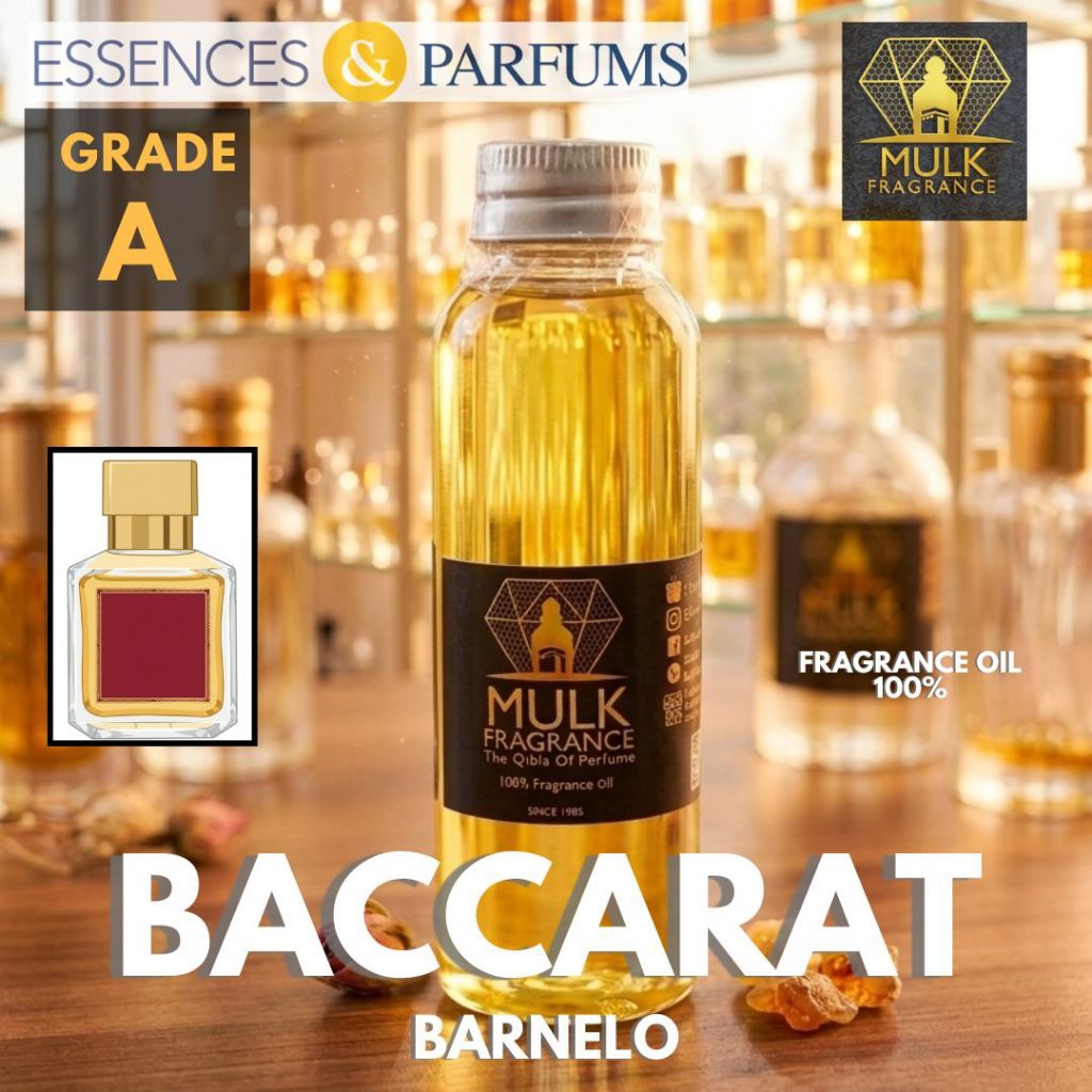 Barnello Baccarat Fragrance Oil Essences Grade A dan B Mulk Fragrance 100% Murni