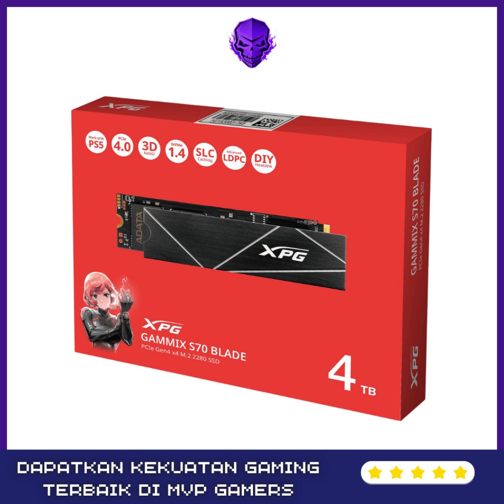 ADATA XPG Gammix S70 Blade 4TB SSD NVMe