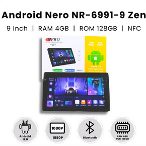 Nero Android 9" NR-6991-9 Zen NFC 4/128GB Carplay dengan RAM 4GB ROM 128GB dan Bluetooth