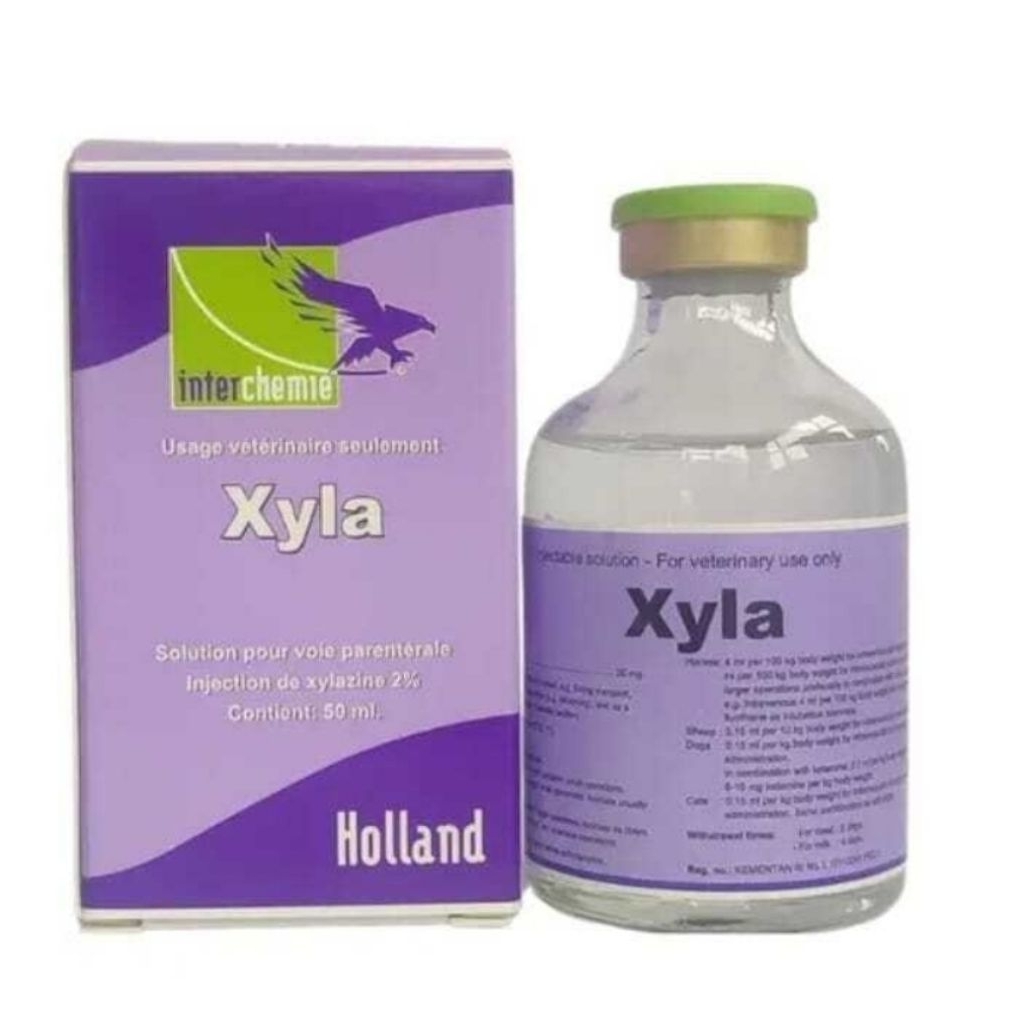 XYLA (Injeksi Xylazine 2% penenang, pereda nyeri, dan pelemas otot)