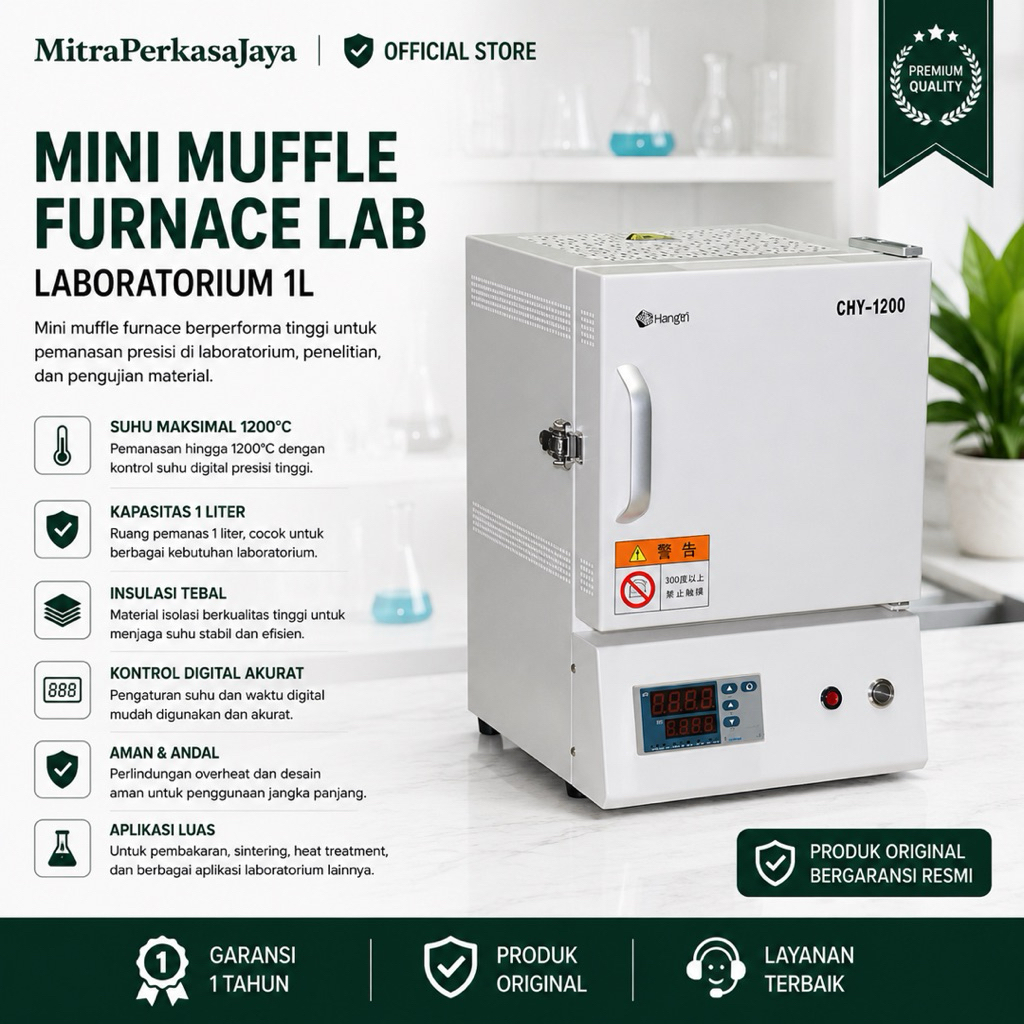 Mini Muffle Furnace Lab Laboratorium 1L