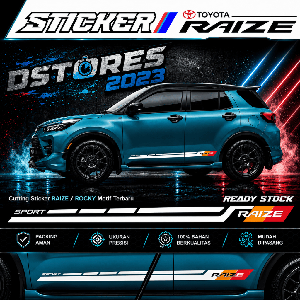 STICKER TOYOTA RAIZE DAIHATSU ROCKY CUTTING STICKER RAIZE ROCKY