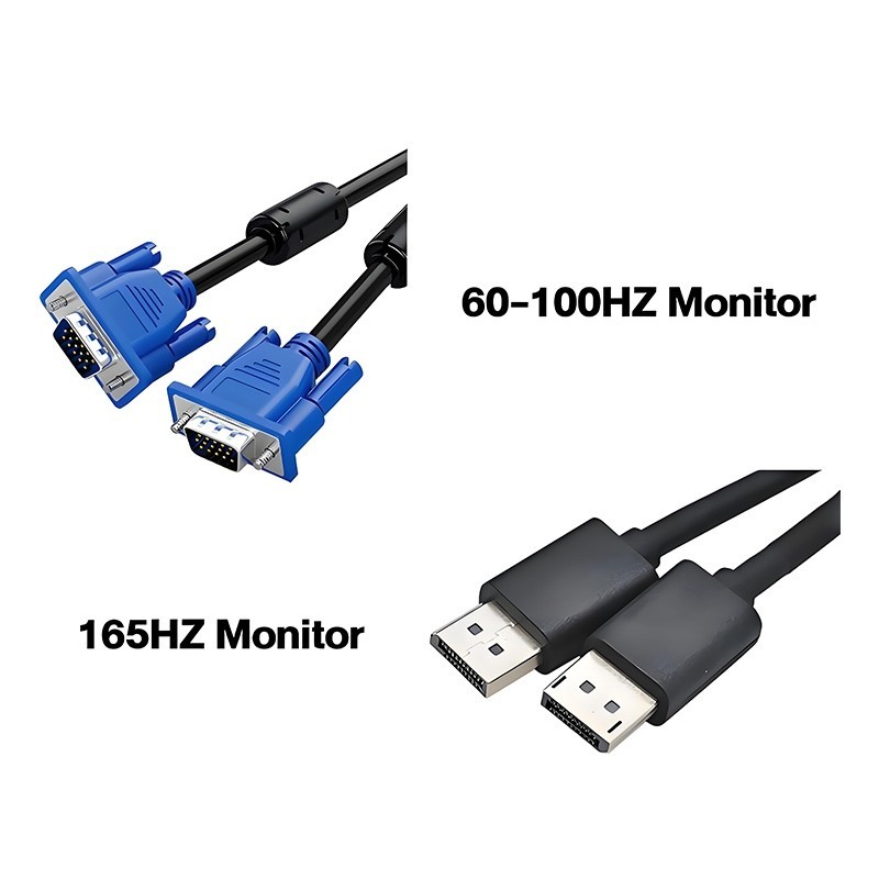 EXPOSE Monitor Komputer PC Lengkung, Layar Monitor dengan Kabel VGA/DP