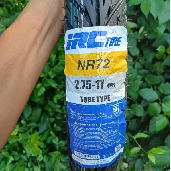 BAN LUAR MOTOR IRC 225-17 NR72 & IRC 250-17 NR72 & IRC 275-17 NR72 & IRC 275-17 NR60 TUBETYPE (BUKAN