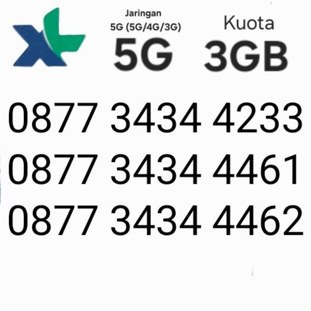 Nomor Cantik XL 12 Digit Kartu Perdana Murah Termurah 5G bukan 10 Digit 11 Nomer bagus