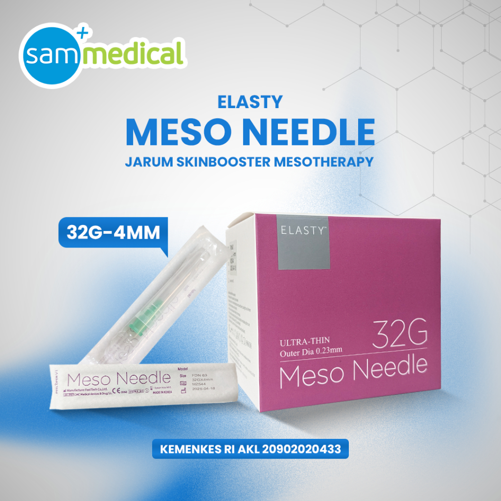 Elasty Meso Needle / Jarum Skinbooster Mesotherapy 32G x 4mm / Jarum Meso / Jarum Kecantikan PER BOX