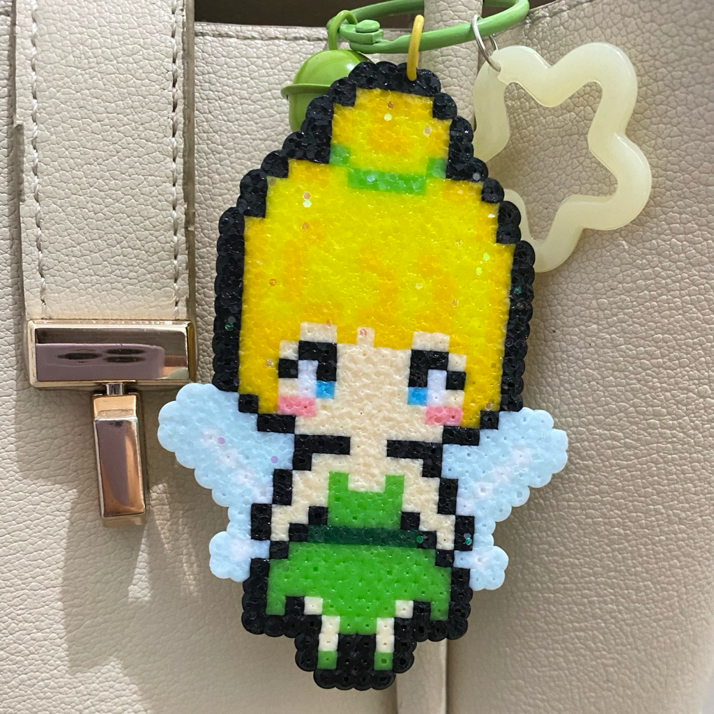Hama beads Glitter Thinkerbell - Bagcharm thinkerbell glitter - Ganci thinkerbell glitter