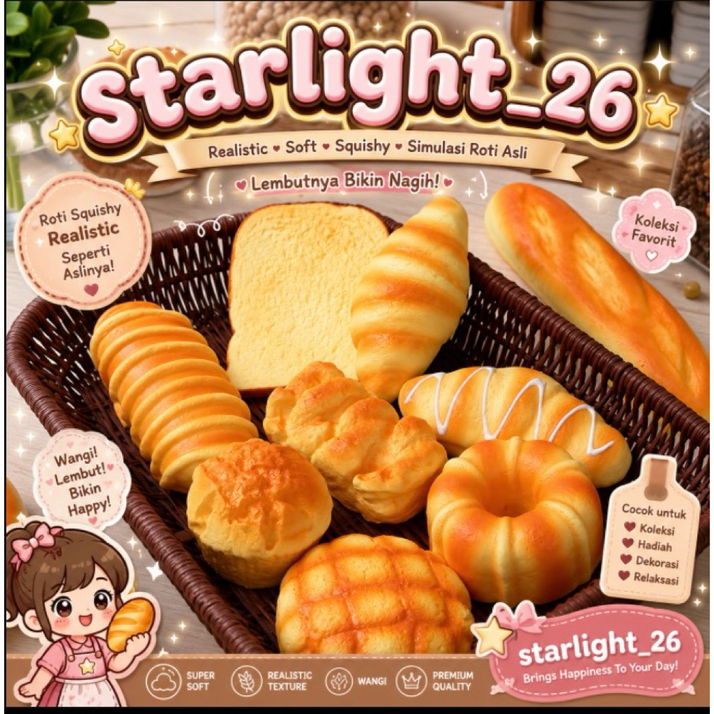 Mainan Squishy Squishy Roti Mainan Squishy Untuk Anak Squishy Roti Lucu Kawaii Anti Stress Toy Maina