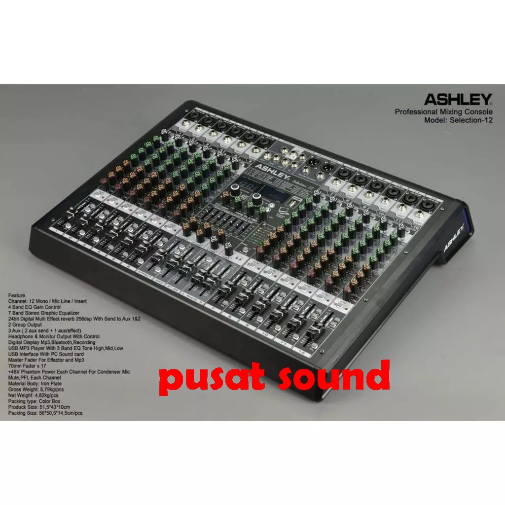 Mixer Audio Ashley Selection 12 12channel Original Mixer Ashley Selection12