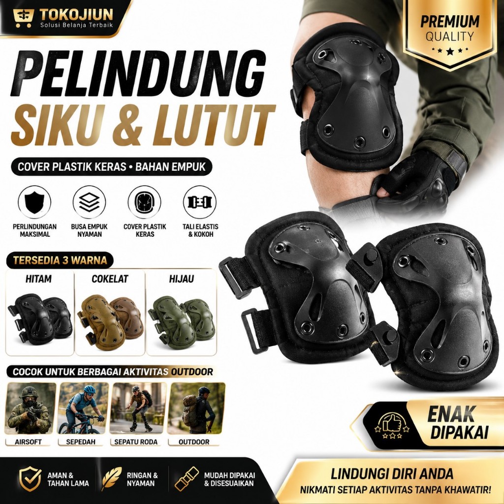 Deker Tactical Pelindung Lutut Dan Sikut Kneeped Decker Motor