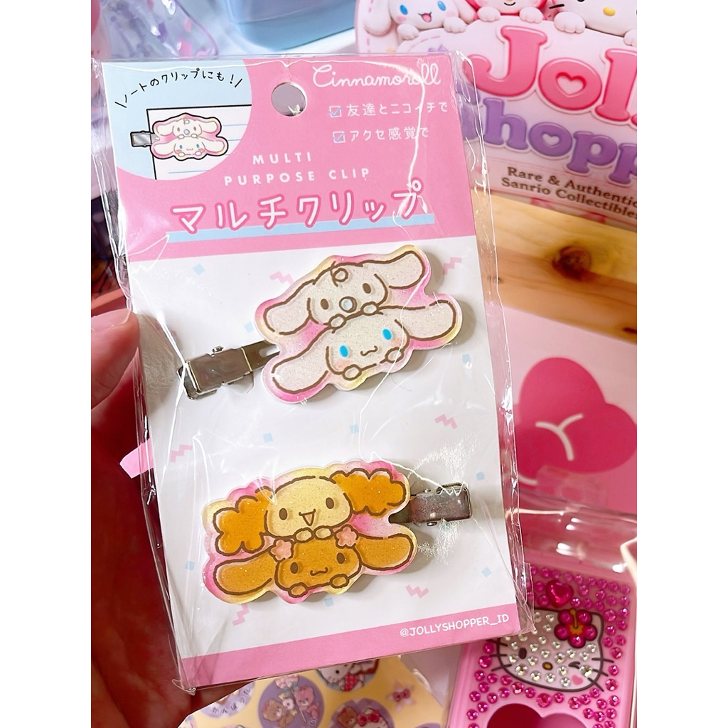 [READY STOCK] Sanrio JAPAN Cinnamoroll Multi-Purpose Hair Clip Set - Cinnamoroll Mocha Milk